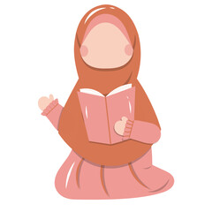 Muslimah Kid Hijab Faceless