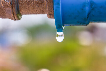 Outside tap is dripping and leakage in garden.