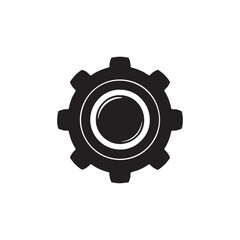 Black setting icon design