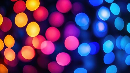 Vibrant Colorful Bokeh Background with Soft Blur Effect