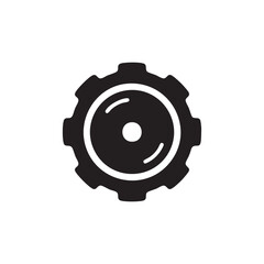 Black setting icon design