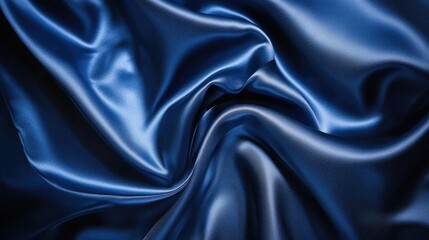 Obraz premium Dark Sapphire Blue Satin Fabric Texture