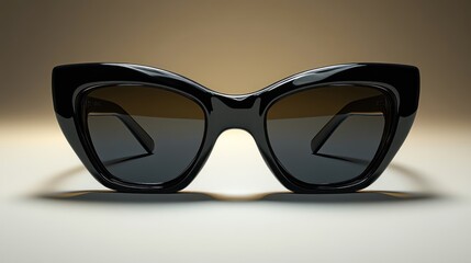 3D mockup of plain sunglasses in sleek black.