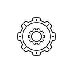 Black setting icon design