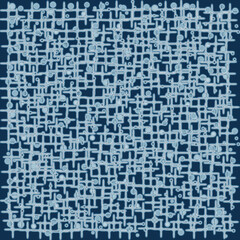 Illustration of scattered stars and circles pattern on dark green background.