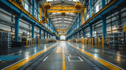 Fototapeta premium Aerospace Facility for Satellite Component Assembly
