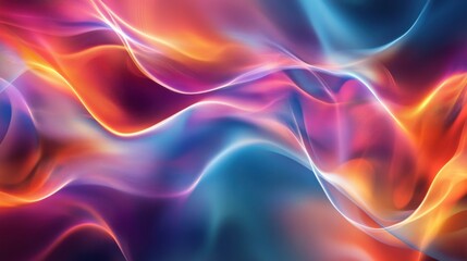 Fototapeta premium An energetic array of intersecting, glowing waves with vibrant color shifts and smooth gradients, modern and bold