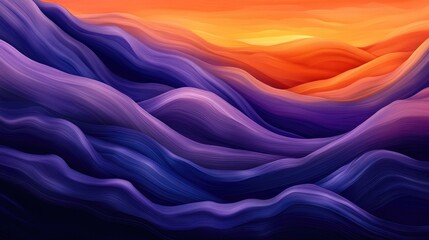 Obraz premium Colorful Smooth Gradient Background with Transitioning Waves