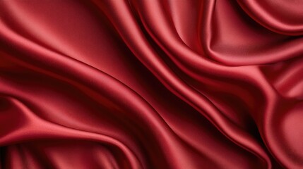 Obraz premium Smooth Red Silk Fabric Texture Background