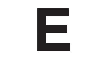 E alphabet letter