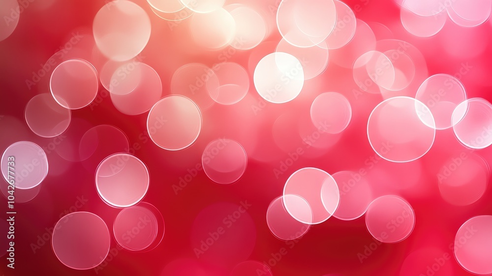 Poster soft red gradient background with circular shapes
