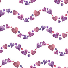 A beautiful Watercolor Hearts Pattern designed for various Celebrations and Decorative uses