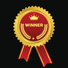 Fototapeta premium GOLDEN WINNER ICON DESIGN 