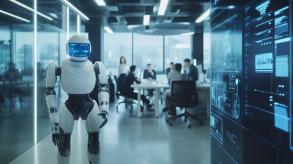 soft blurred focus picture of business teamwork brainstorming in modern office workspace at central business, A group of entrepreneur businessman sitting on a board meeting, Generative Ai 