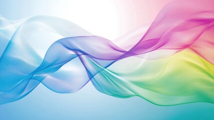 Fototapeta premium Dynamic Vibrant Waves on Colorful Background