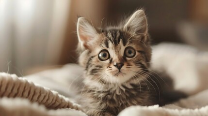 Fototapeta premium Adorable kitty in a portrait
