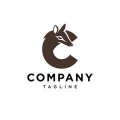 Letter C Numbat Logo Icon vector