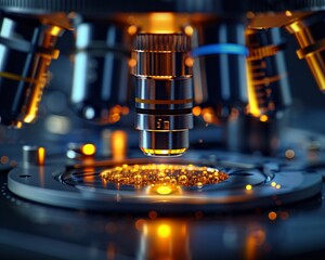 Microscope Lens Close-Up: Unveiling Microscopic Worlds