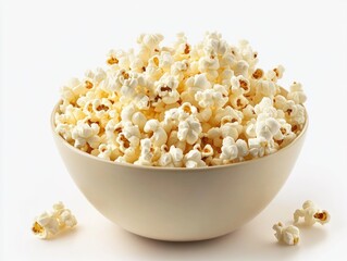 Popcorn Bowl on White Background