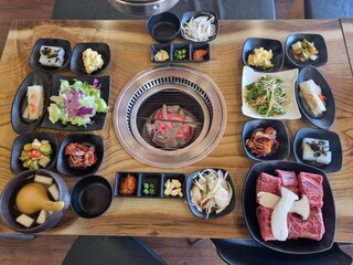 Korea food. Grilled beef ribs