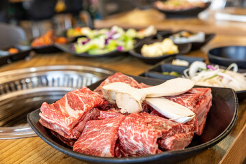 Korea food. Grilled beef ribs