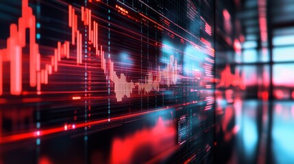 Fototapeta premium Digital Interface with High Contrast in Business Setting