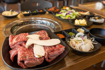 Korea food. Grilled beef ribs