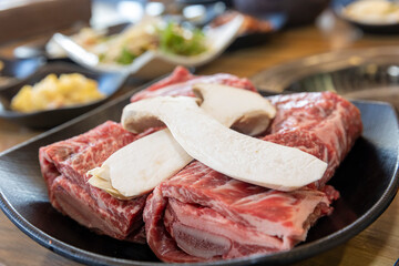 Korea food. Grilled beef ribs