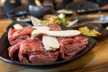 Korea food. Grilled beef ribs