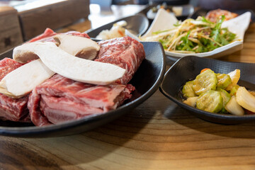 Korea food. Grilled beef ribs