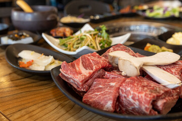 Korea food. Grilled beef ribs