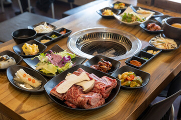 Korea food. Grilled beef ribs