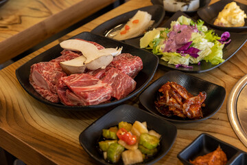 Korea food. Grilled beef ribs