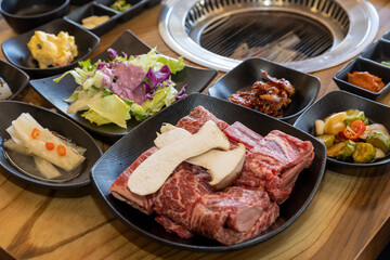 Korea food. Grilled beef ribs