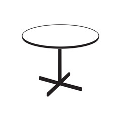 minimalist round table icon