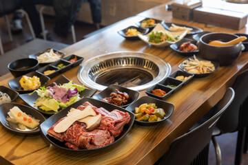 Korea food. Grilled beef ribs