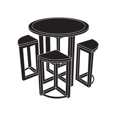 Fototapeta premium set of cafe tables and chairs