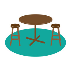 set of cafe tables and chairs
