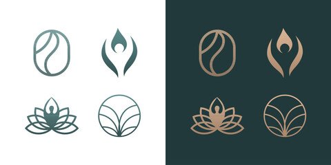 Wellness nature zen spa abstract logo vector life health graphic