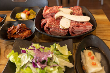Korea food. Grilled beef ribs