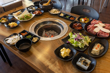 Korea food. Grilled beef ribs