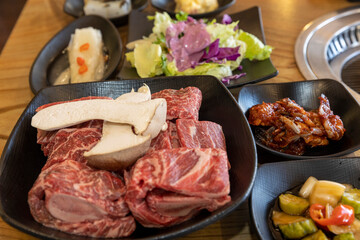 Korea food. Grilled beef ribs