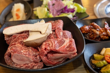 Korea food. Grilled beef ribs