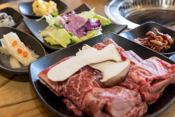 Korea food. Grilled beef ribs