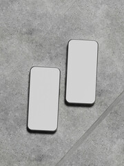 modern blank phone screen with frameless  for mockup