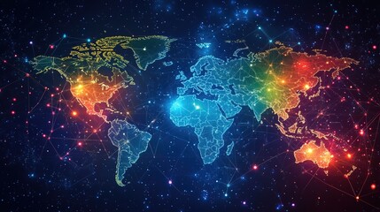 Obraz premium Digital marketing infographic internet network connection