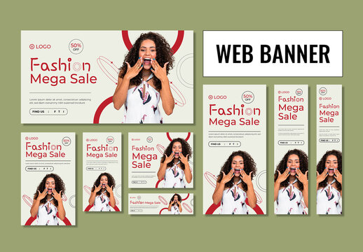 Mega Sale Web Banner Set
