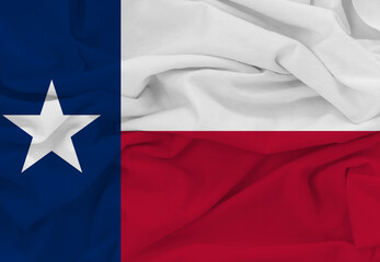 Flag of Texas, High Quality fabric and Grunge Image of Texas USA. USA states Texas Fabric flag.
