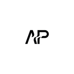 AP monogram logo design letter text name symbol monochrome logotype alphabet character simple logo