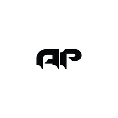 AP monogram logo design letter text name symbol monochrome logotype alphabet character simple logo
